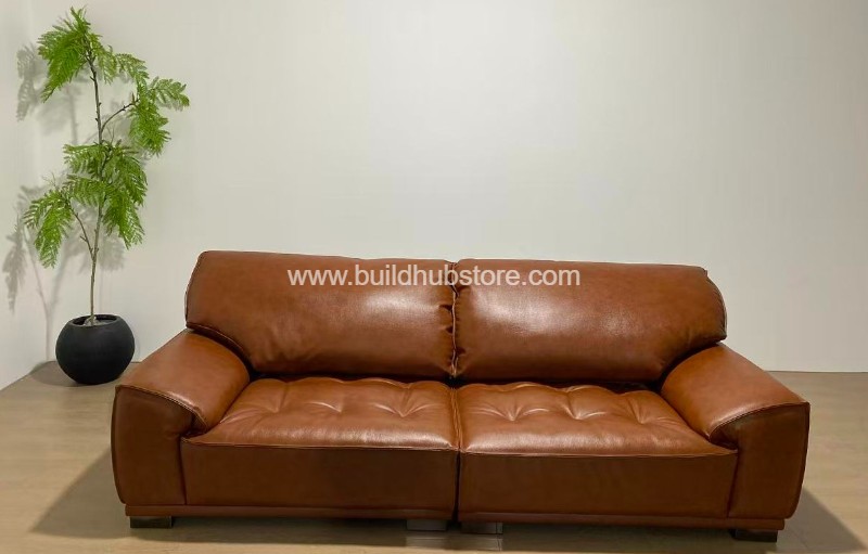 双人位真皮沙发斜扶手-2200*1165*823